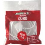 Build It Extension Cord White 10Amp 10M