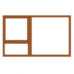 Robmeg Econo Aluminium Window Top Hung Casement Bronze 1500mm X 900mm Pt159