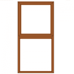 Robmeg Econo Aluminium Window Top Hung Casement Bronze 600mm X 1200mm Pt612