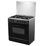 Delta Gas Stove With Oven 5 Burners Black