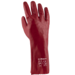 Rebel Glove Red Pvc Medium Weight Long Large