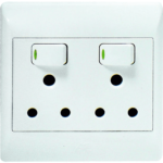 Build It Socket Switch Double Pvc 16Amp 4X4 With Cover Plate