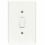 Crabtee Light Switch 1 Lever 1 Way White 2X4