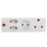 Build It Adaptor 1 X 16Amp, 2 X 5Amp, 1 X Schuko With Surge