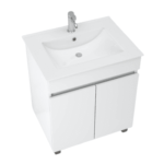 Tat Contractor Floor Standing Cabinet With Basin Pure White 600mm