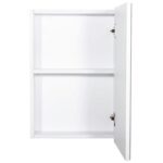 Swd Cabinet With Single Bevel Mirror Door White 600mm X 400mm X 120mm