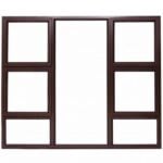 Robmeg Aluminium Window Top Hung Casement Charcoal 1800mm X 1500mm P4Tt1815