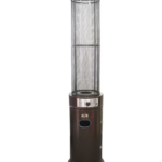 Alva Patio Gas Heater Circular Tall Glass