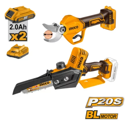 Ingco Cordless Gauge & Prunner Saw Combo