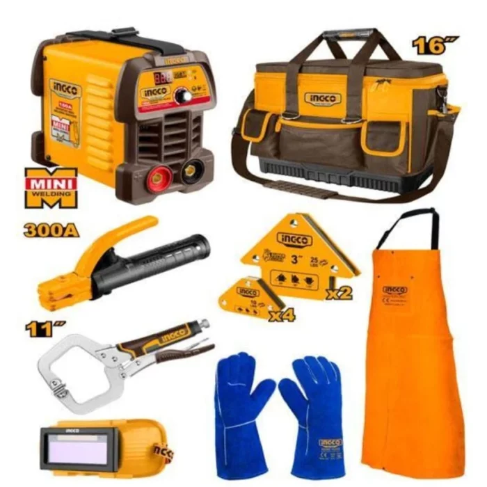 Ingco Welding Kit with Bag 8 PCS - Image 1