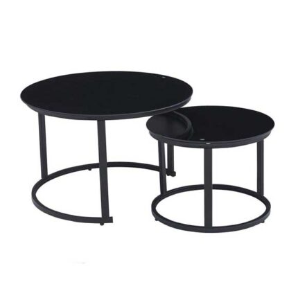 2-piece-round-black-coffee-table